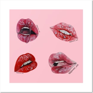 assorted lips Posters and Art